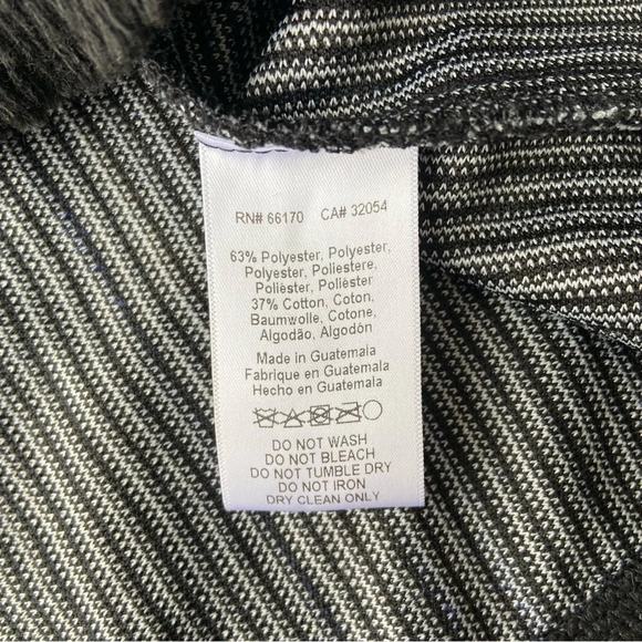 Anthropologie Current  Air Black Tweed Stripe Fringe Top - Picture 8 of 16